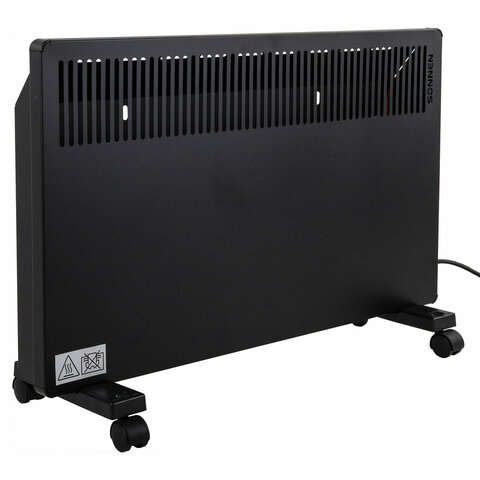 Обогреватель-конвектор SONNEN TEPLO-15, 1500 Вт, Х-образный нагревательный элемент, черный, сделано в России, 457628 - МСК «Форвард»