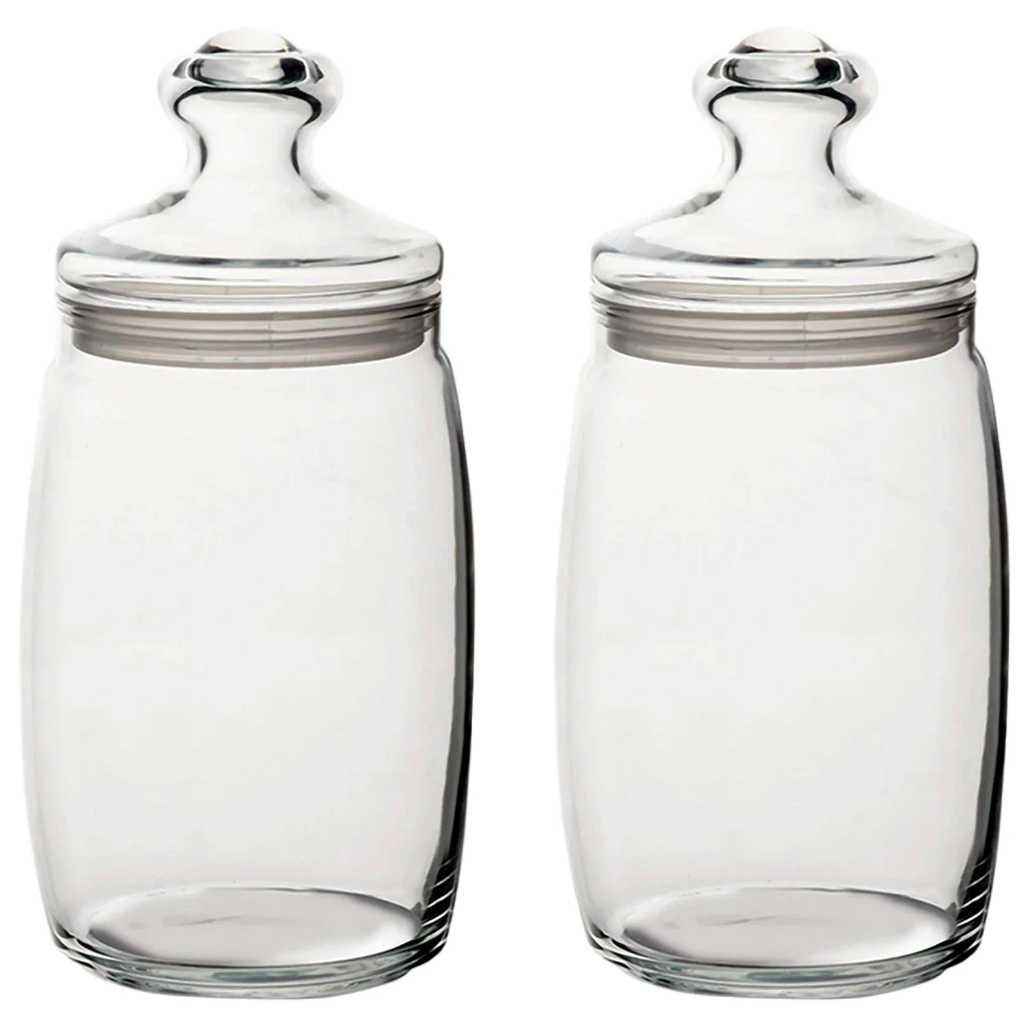 Банки с крышками для сыпучих продуктов, КОМПЛЕКТ 2шт, объем 1100мл, стекло, Cesni, PASABAHCE 97425 605191