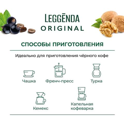 Кофе в зернах Poetti "Leggenda Original" 1 кг, 18001 622728 - МСК «Форвард»