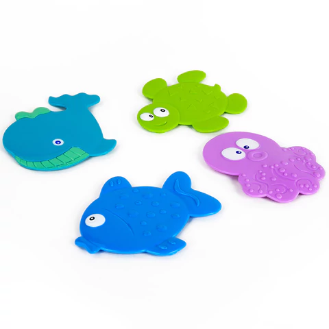 Мини-коврик для ванной набор 4 штуки, АССОРТИ, BRAUBERG KIDS, блистер, 665185 - МСК «Форвард»