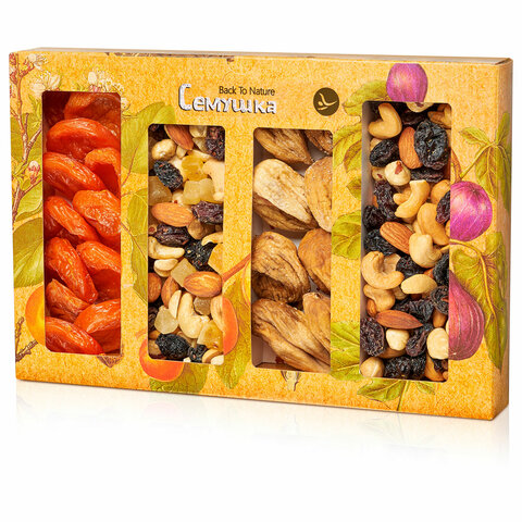 Подарочный набор сухофруктов и орехов, СЕМУШКА, 550 г 624065 - МСК «Форвард»