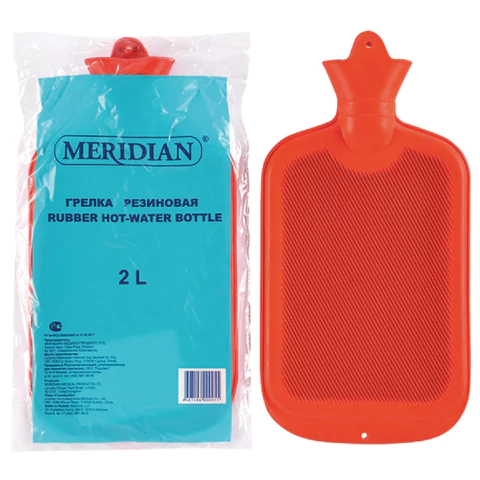 Грелка резиновая, объем 2 л, MERIDIAN 631125