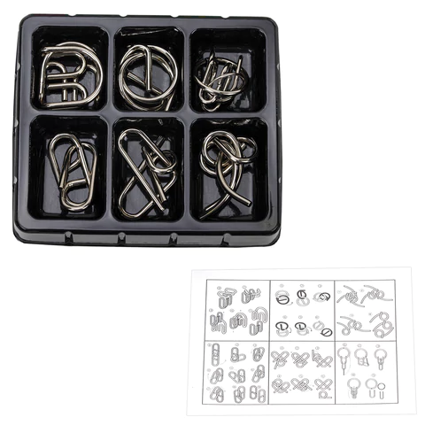 Головоломки металлические ЗОЛОТАЯ СКАЗКА (уровень сложности "ПРОФИ"), набор 6 штук, 662090 - МСК «Форвард»