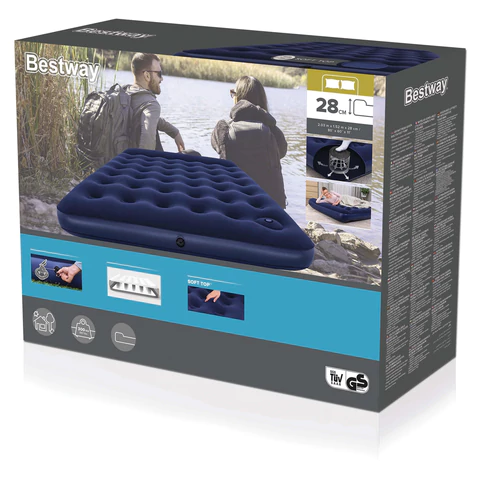 Надувной матрас 152х203х28 см, встроенный ножной насос, до 300 кг, BESTWAY, 67226 680166 - МСК «Форвард»