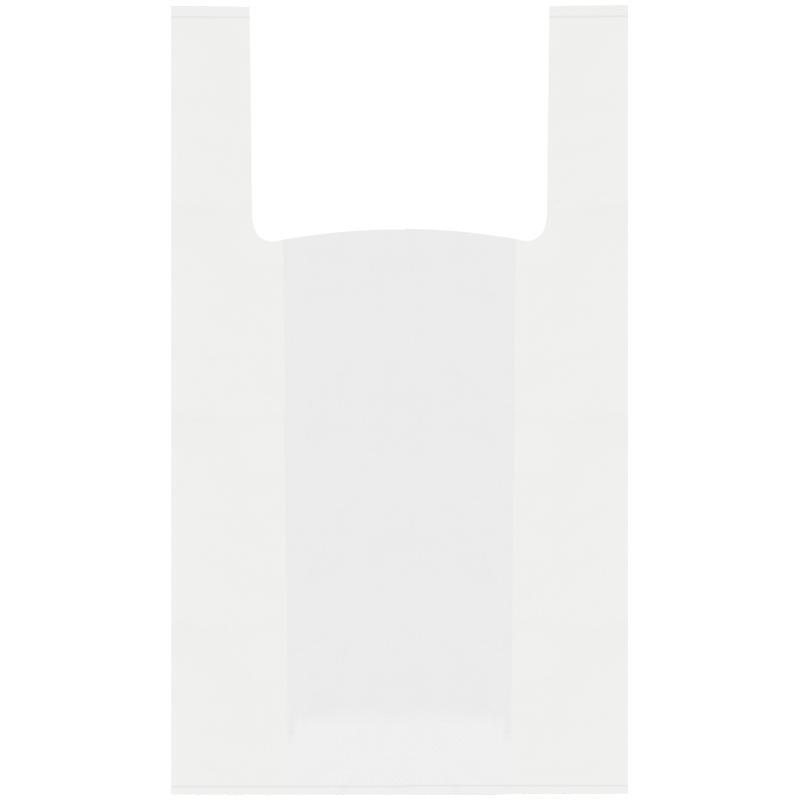 Пакет-майка OfficeClean, ПНД, 28+14*50см, 12мкм, белый 100шт. 317610