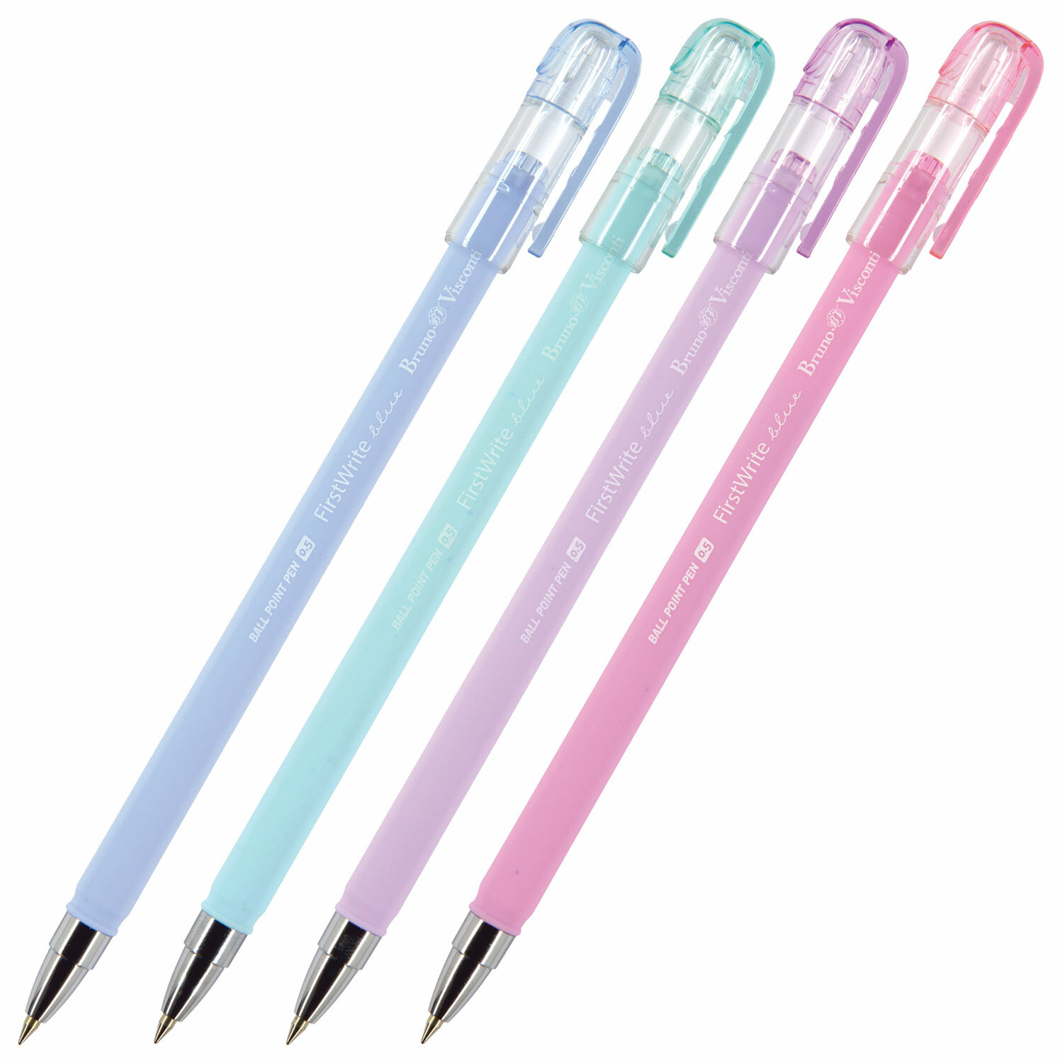 Ручка шариковая BRUNO VISCONTI FirstWrite, СИНЯЯ, Zefir, ассорти, 0,5мм, линия 0,3мм, 20-0239 143590