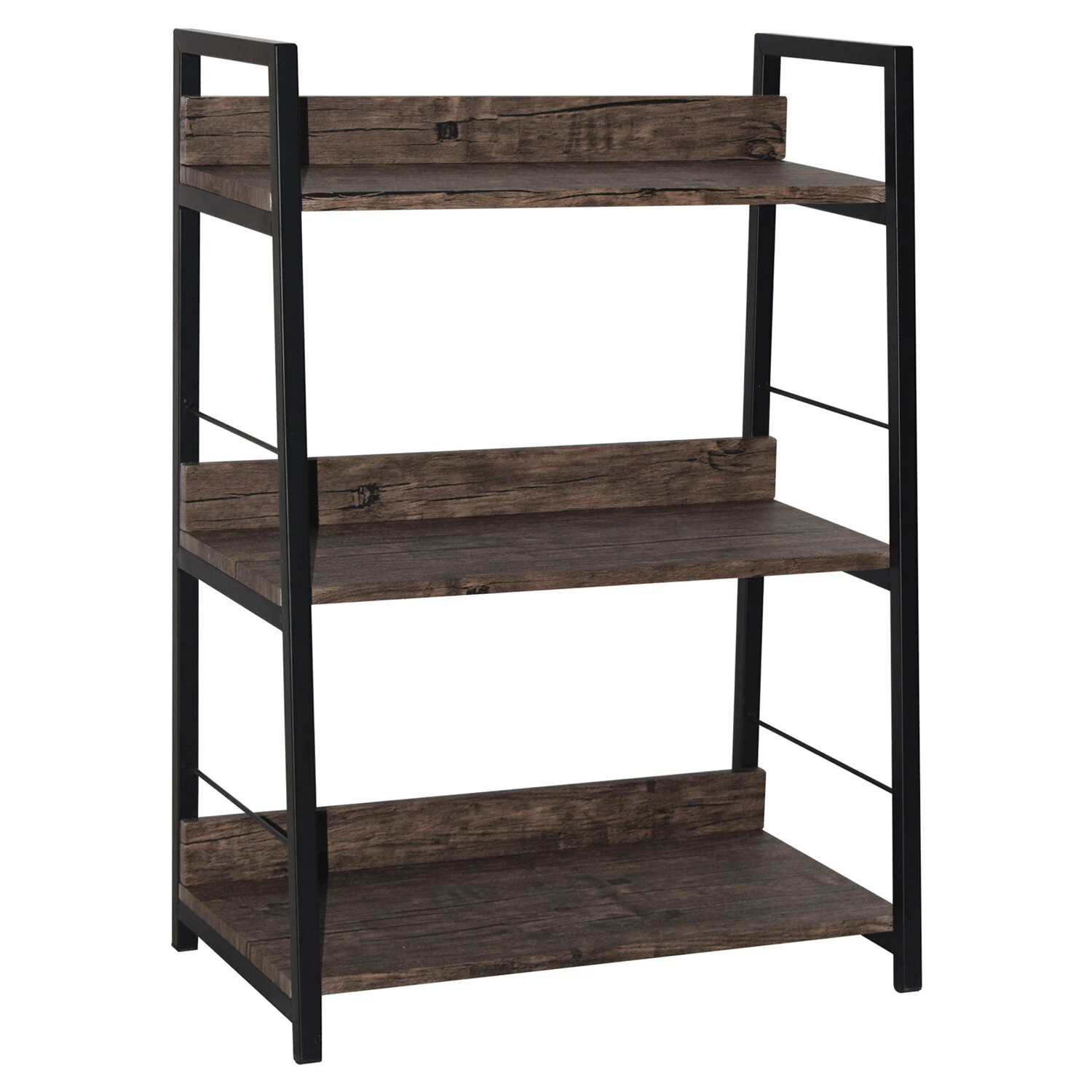 Стеллаж на металлокаркасе BRABIX LOFT SH-002 (ш600*г350*в845мм), цвет морёный дуб, 641231