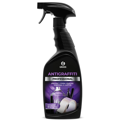 Антискотч для удаления этикеток, жвачки, маркера, граффити, клея 600 мл GRASS ANTIGRAFFITI PROF, 125602 608519