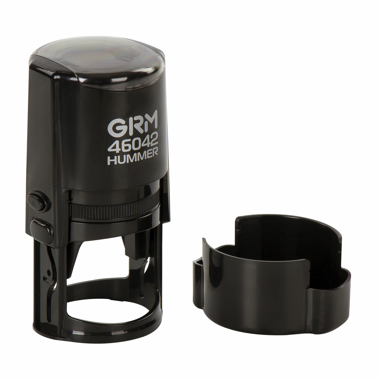 Оснастка для печатей оттиск D=42мм синий, GRM 46042 Hummer, корпус черный, крышка, подушка,121500200 235297