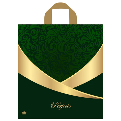 Пакет с петлевой ручкой ПВД, 40х37 см, "Перфекто Малахит", 95 мкм, КОМПЛЕКТ 25ШТ н00268697 701471 - МСК «Форвард»