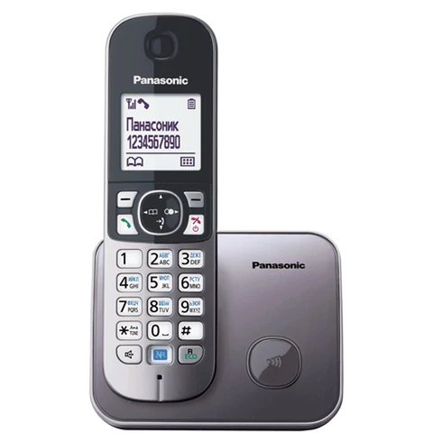 Радиотелефон PANASONIC KX-TG6811RUM, память 50 номеров, АОН, повтор, спикерфон, полифония, 10-100 м, серый 262040 - МСК «Форвард»
