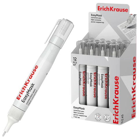 Ручка-корректор ERICH KRAUSE "EasyMask", 7 мл, металлический наконечник, 55989 274222 - МСК «Форвард»
