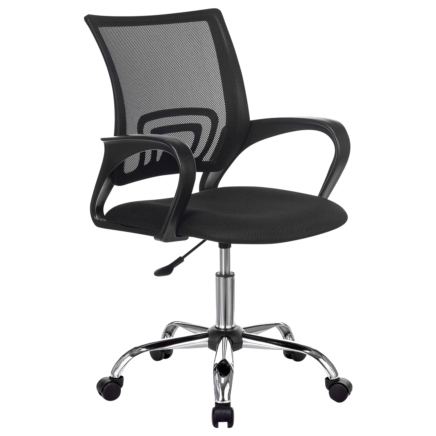 Кресло BRABIX Fly MG-396, с подлокотниками, сетка, хром, черное TW-01/TW-11, 532086