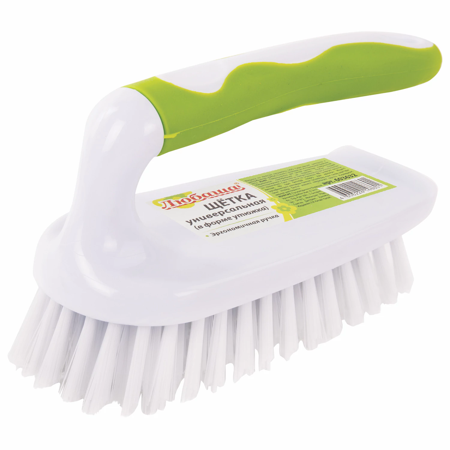 Щетка универсальная ЛЮБАША "Утюжок" (в8,5*ш6,5*г15 см), ручка с ПВХ покрытием, 603632