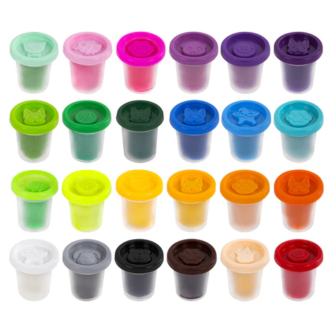 Пластилин-тесто для лепки BRAUBERG KIDS, 24 цвета, 1680 г, крышки-штампики, сундучок, 106722 - МСК «Форвард»