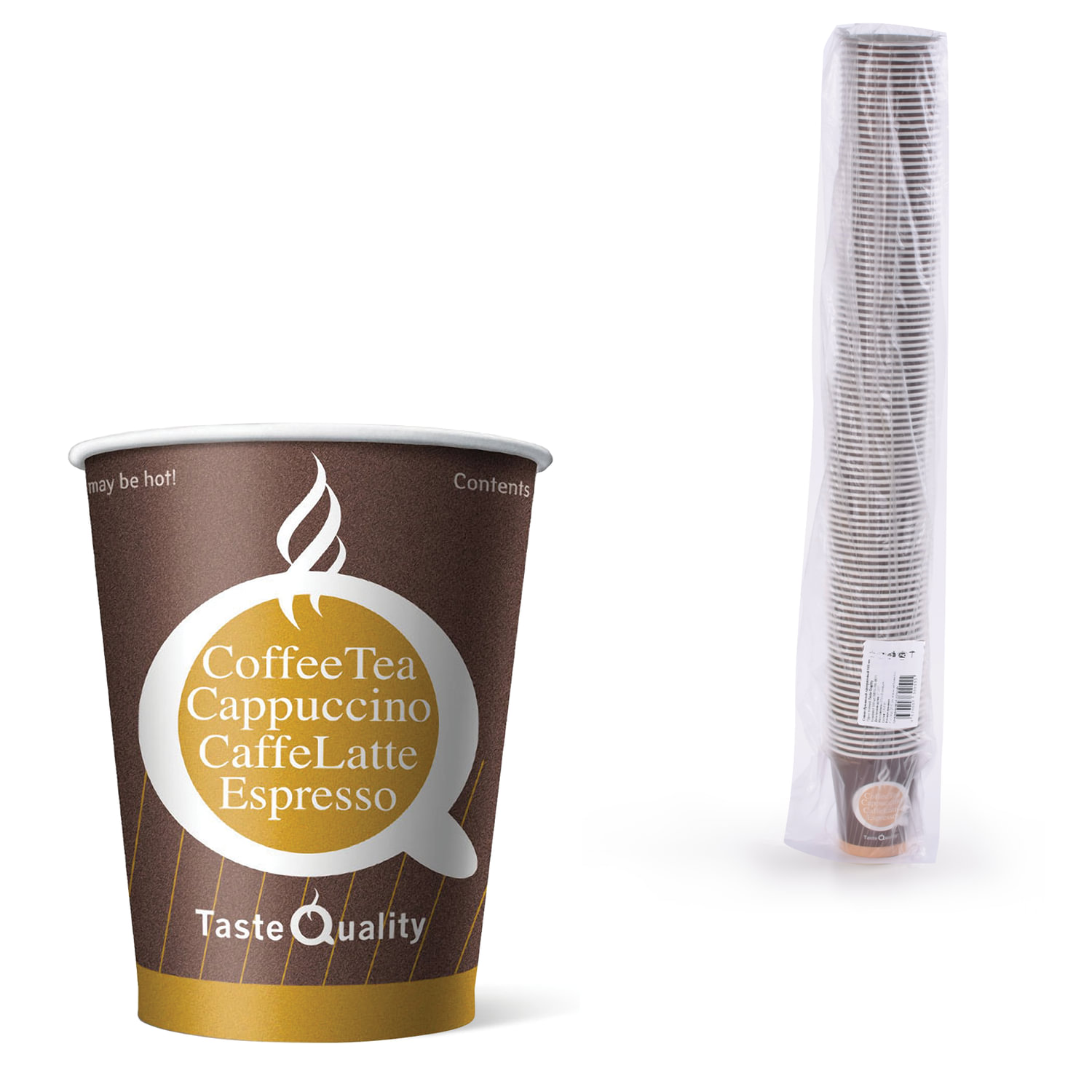 Стакан одноразовый бумажный 165мл КОМПЛЕКТ 100шт односл. Taste Quality Ve ФОРМАЦИЯ,HB70-195-0071-100 603868