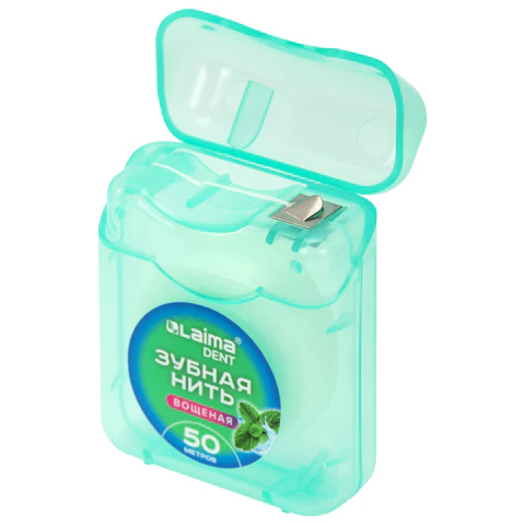 Зубная нить вощеная 50 м, мягкая забота о деснах, ВКУС МЯТЫ, LAIMA DENT, 609413 - МСК «Форвард»