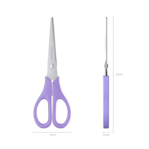 Ножницы ERICH KRAUSE "EasyCut Pastel" 170 мм, цвет ассорти, в картонной упаковке с европодвесом, 60875 274128 - МСК «Форвард»