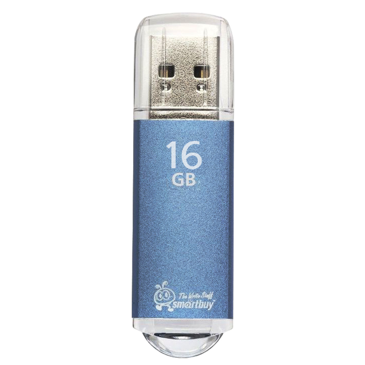 Флеш-диск 16GB SMARTBUY V-Cut USB 2.0, металл. корпус, синий, SB16GBVC-B 512195