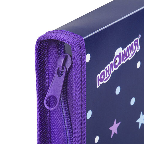 Папка для труда на молнии ЮНЛАНДИЯ А4, 1 отделение, откидная планка, органайзер, "Fluffy tail", 272220 - МСК «Форвард»