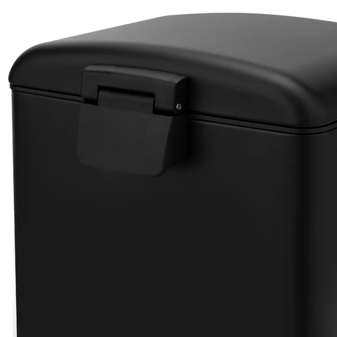 Ведро мусорное с педалью 12 л, крышка с доводчиком, черное матовое, металл, LAIMA ULTRA, 701565 - МСК «Форвард»