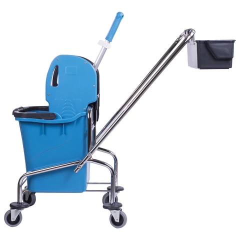 Тележка уборочная, 1 съемное ведро 25 л, механический отжим, корзина, BRABIX, Турция, 607902 - МСК «Форвард»