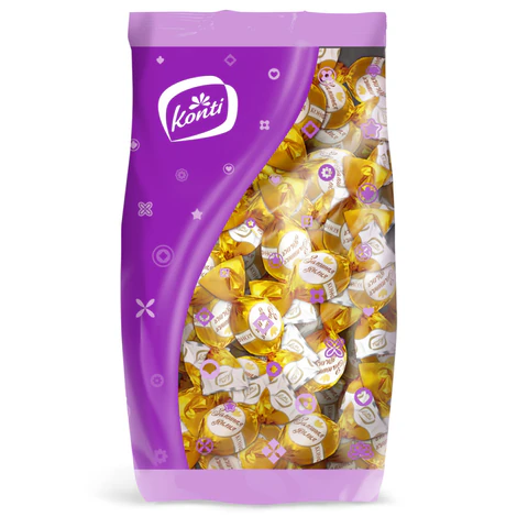 Конфеты шоколадные KONTI "Золотая лилия" на основе тоффи со сгущенным молоком, 1000 г, пакет, 16511 622556 - МСК «Форвард»
