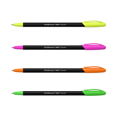 Ручка шариковая ERICH KRAUSE "Neo Stick Accent", СИНЯЯ, узел 0,7 мм, корпус ассорти, 0,26 мм, 55386 144572 - МСК «Форвард»