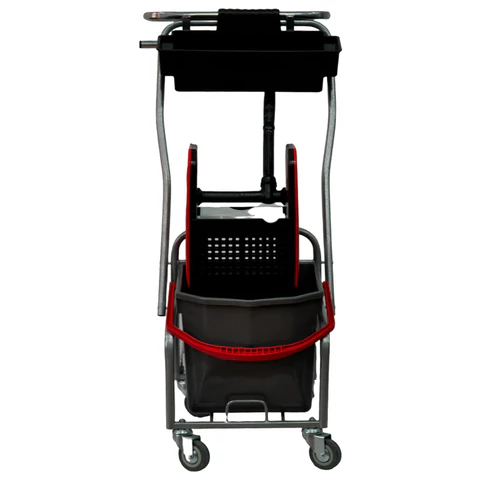 Тележка уборочная Eco-Force, 1 ведро 25л, отжим, лоток для химии, держатель для мешка, металлический каркас, бесшумные колеса, 21EF/6 609750 - МСК «Форвард»