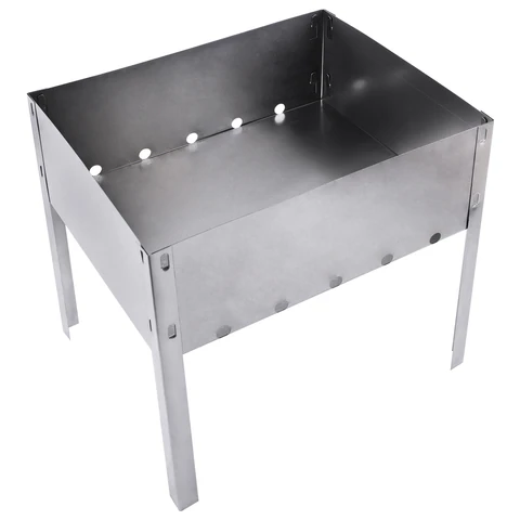 Мангал сборный стальной, размер 300х240х300 мм, в пленке, 701722