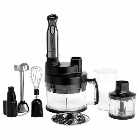 Блендер погружной CENTEK CT-1310, 1500 Вт, 2 скорости, 6 насадок, стакан, черный 457567 - МСК «Форвард»