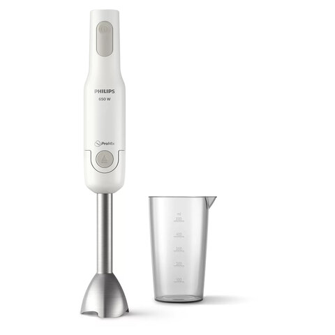Блендер погружной PHILIPS HR2534/00, 650 Вт, 1 скорость, 1 насадка, стакан, белый 456935 - МСК «Форвард»
