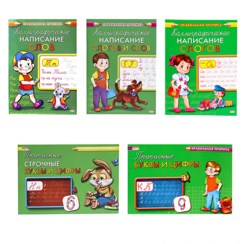 Пропись "Каллиграфическое написание", АССОРТИ, А5, 16 страниц, ПП PROF-PRESS 691104