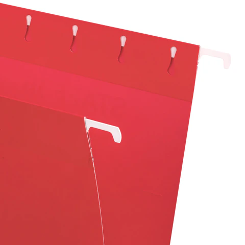 Подвесные папки A4/Foolscap (404х240 мм) до 80 л., КОМПЛЕКТ 10 шт., красные, картон, STAFF, 270936 - МСК «Форвард»