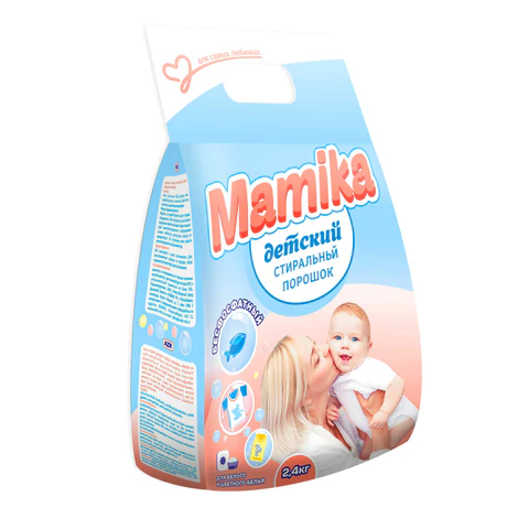 Стиральный порошок гипоаллергенный для всех типов стирки 2,4 кг MAMIKA "Детский", бесфосфатный, 595/П 608663