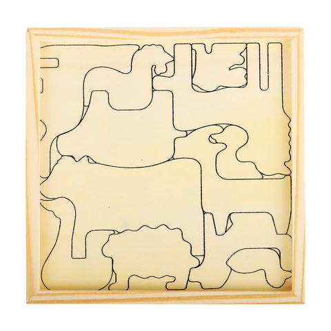 Пазл деревянный развивающий для детей "Домашние животные", 17х17 см, BRAUBERG KIDS, 665251 - МСК «Форвард»