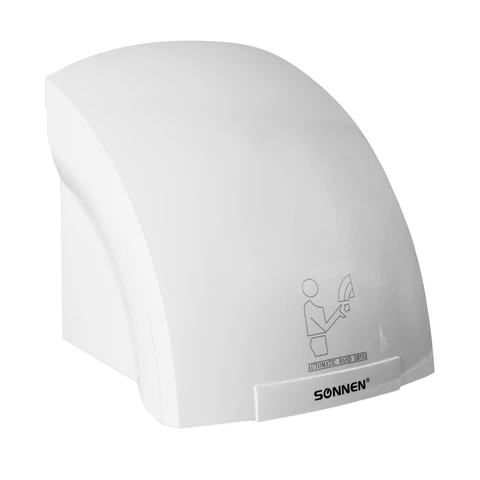 Сушилка для рук SONNEN HD-688, 2000 Вт, пластиковый корпус, белая, 604192 - МСК «Форвард»