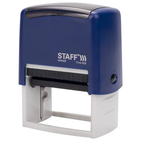 Штамп самонаборный 7-строчный STAFF, оттиск 60х35 мм, "Printer 8028", КАССЫ В КОМПЛЕКТЕ, 237429 - МСК «Форвард»