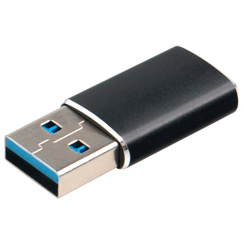 Переходник USB 3.1 AM/Type-C (F), CABLEXPERT 5 Гбит/с, QC3.0, металлический корпус, Pro, черный, A-USB3.1-AMCF 514211 - МСК «Форвард»