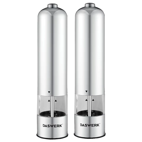 Набор мельниц для соли и специй электрические с подсветкой, 2 шт., PM-2, DASWERK (ДАСВЕРК), 456620