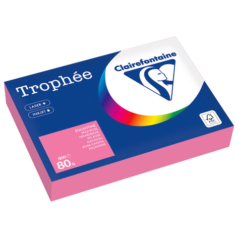 Бумага цветная CLAIREFONTAINE, А4, 80 г/м2, 500 л., пастель, розовый, Франция, 1997PC 116715 - МСК «Форвард»