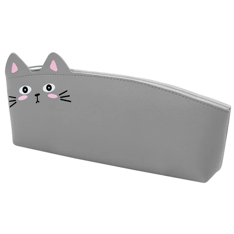 Пенал ЮНЛАНДИЯ ЮНИОР, 1 отделение, искусственная кожа, "Gray kitty", 20х9х7 см, 273819 - МСК «Форвард»