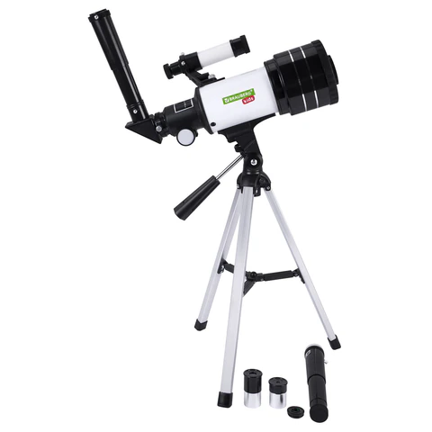 Телескоп рефрактор астрономический настольный, увеличение 150х, объектив 70 мм, фокус 300 мм, видоискатель, BRAUBERG KIDS 70300, 391397 - МСК «Форвард»