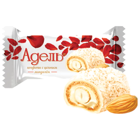Конфеты АККОНД "Адель" с цельным миндалём в кокосовой стружке, 150 г 622611 - МСК «Форвард»
