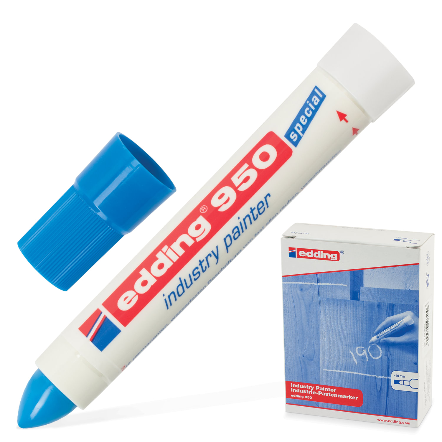 Маркер-паста для промышленной маркировки EDDING 950, СИНИЙ, 10мм, E-950/3 150720