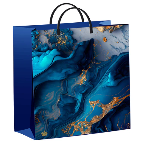 Пакет с пластиковой ручкой, мягкий пластик, 30х30 см, "Голубая лагуна", 140 мкм, н00255881 701483