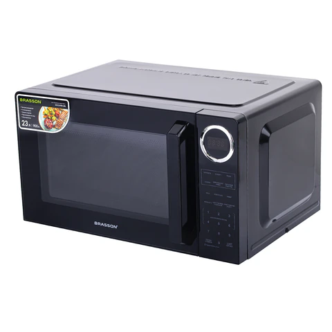 Микроволновая печь BRASSON (БРАССОН) MW2390D-6BL, 23 л, 900 Вт, сенсорное управление, дисплей, таймер, 6 АВТОПРОГРАММ, черная, 454980 - МСК «Форвард»