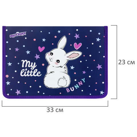 Папка для труда на молнии ЮНЛАНДИЯ А4, 1 отделение, откидная планка, органайзер, "Fluffy tail", 272220 - МСК «Форвард»