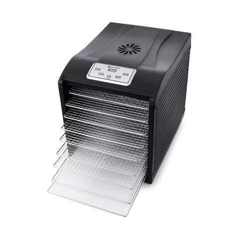 Сушилка для овощей KITFORT КТ-1908, 700 Вт, 18 поддонов, электронное управление, черная/серебристая 458181 - МСК «Форвард»