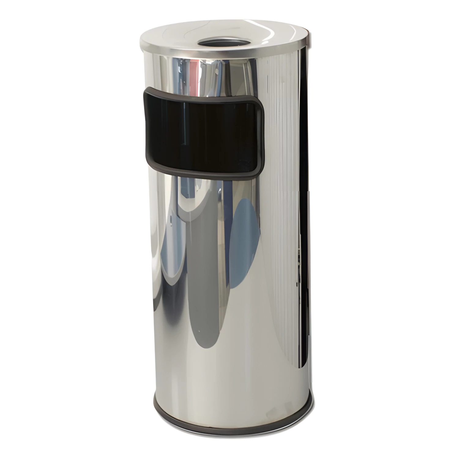 Урна металлическая с пепельницей (в600*ш250*г250мм) 29 литров, нерж. сталь, хром, 250НН, 231011